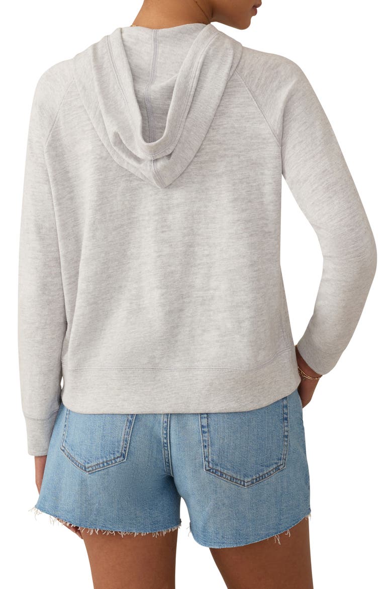 Sunwashed Slub Organic Cotton Hoodie, Alternate, color, LIGHT GREY HEATHER