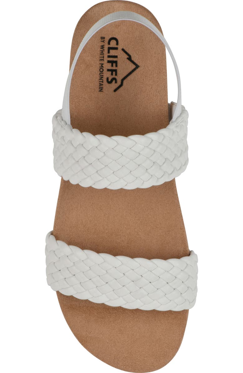 CLIFFS BY WHITE MOUNTAIN Treat Slingback Sandal, Alternate, color, White Smooth