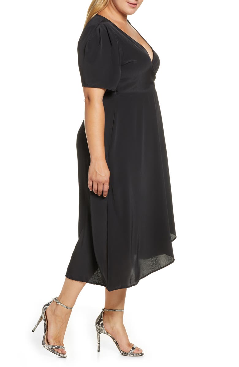 Bobeau Lumi Puff Sleeve Wrap Dress, Alternate, color,