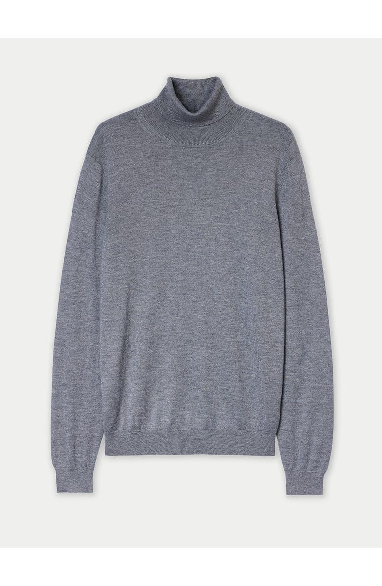 GOBI Mongolian Cashmere Cashmere-Silk Turtleneck Sweater, Main, color, Dim Gray