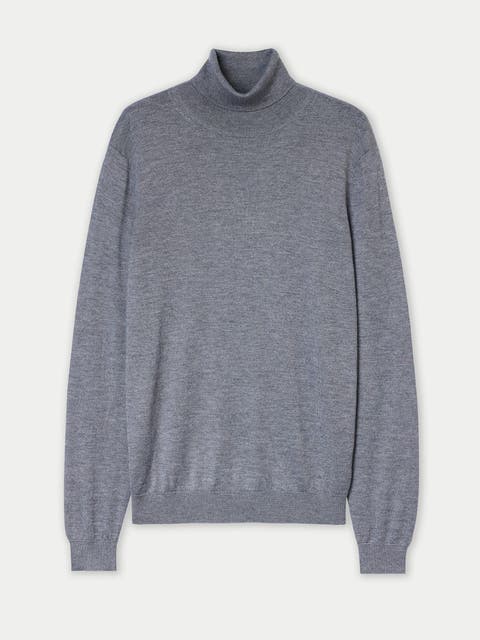 Cashmere-Silk Turtleneck Sweater