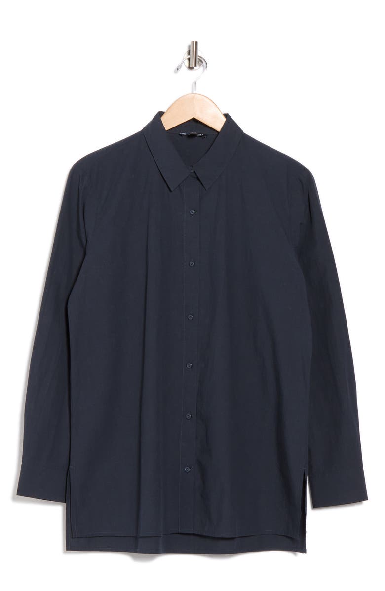 Eileen Fisher Oversize Organic Cotton Button-Up Shirt, Alternate, color,