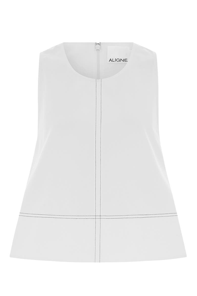 Susan Organic Cotton Blend Swing Top, Alternate, color, WHITE