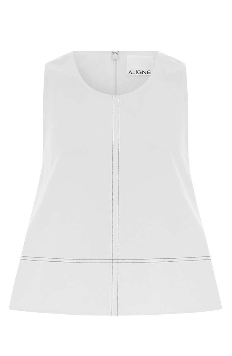 ALIGNE Susan Organic Cotton Blend Swing Top, Alternate, color, White