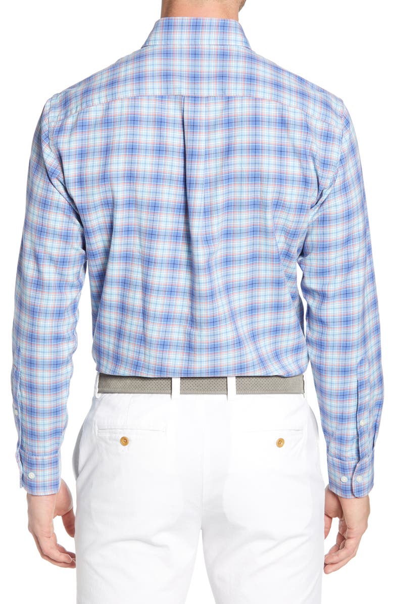 Peter Millar Seaside Regular Fit Plaid Sport Shirt, Alternate, color, 