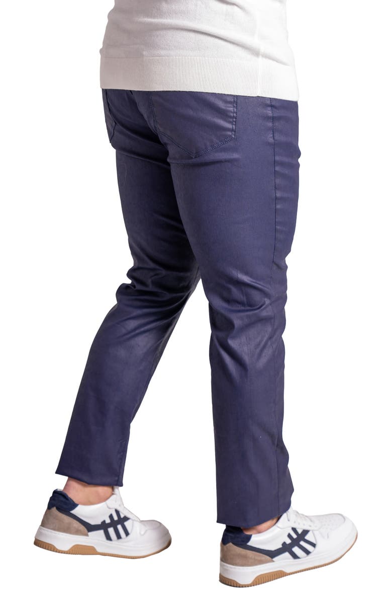 Coated Skinny Jeans, Alternate, color, BLUE