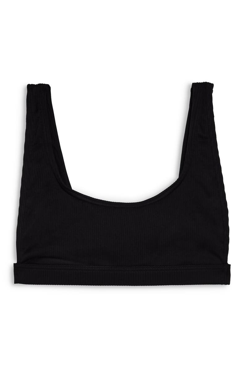 Topshop Crinkle Bikini Top, Alternate, color, 