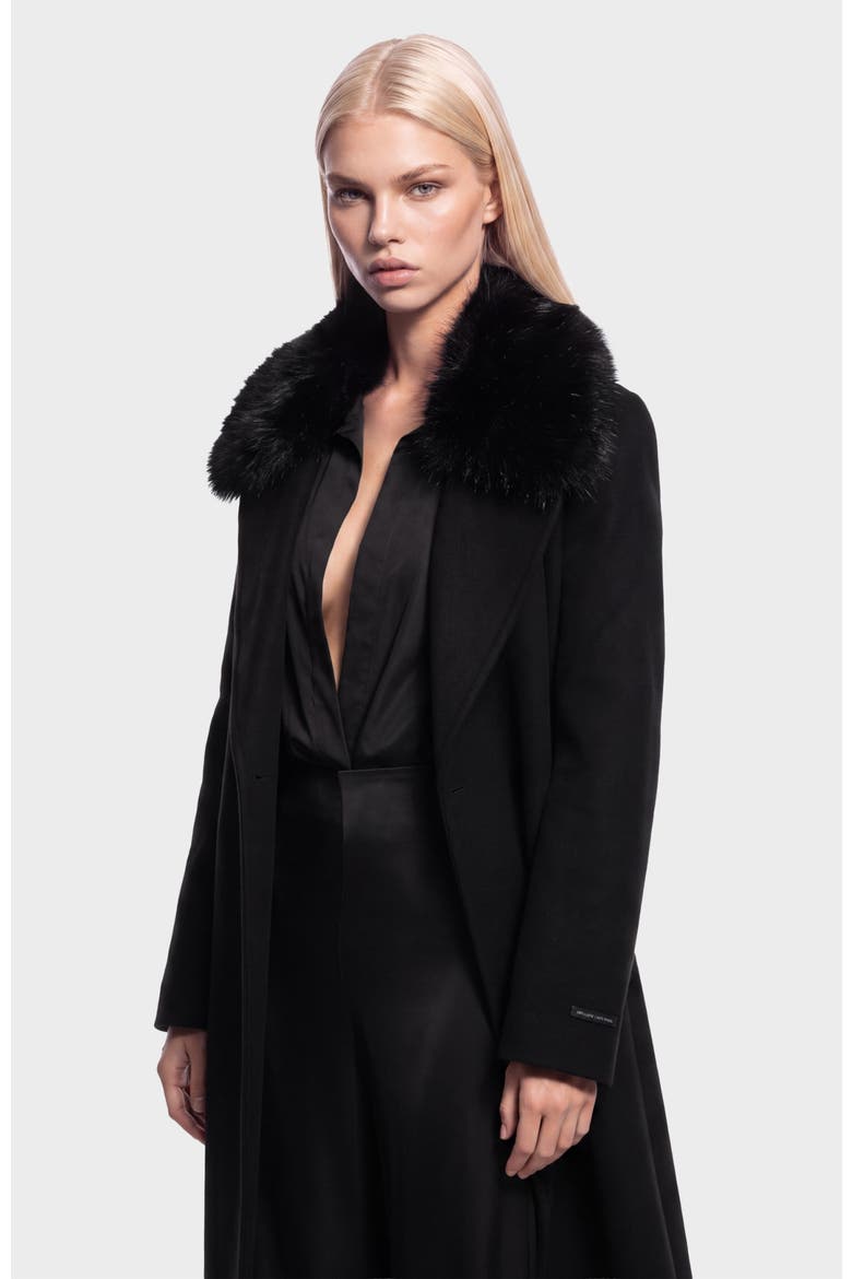 Mel Tailored Wool Coat, Alternate, color, Black