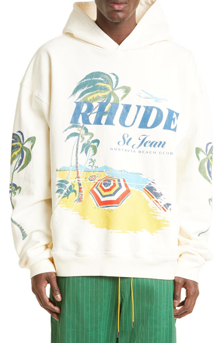 Rhude Beach Club Graphic Hoodie, Main, color,