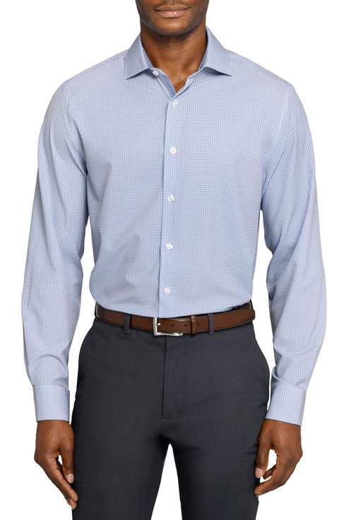 Regular Fit Octagon Geo Performance Dress Shirt (Regular & Big)
