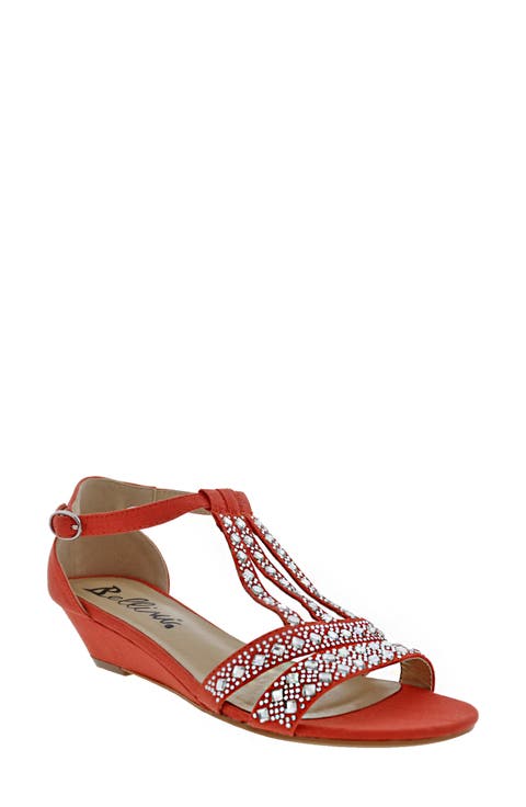 Larris Rhinestone Wedge Sandal (Women)