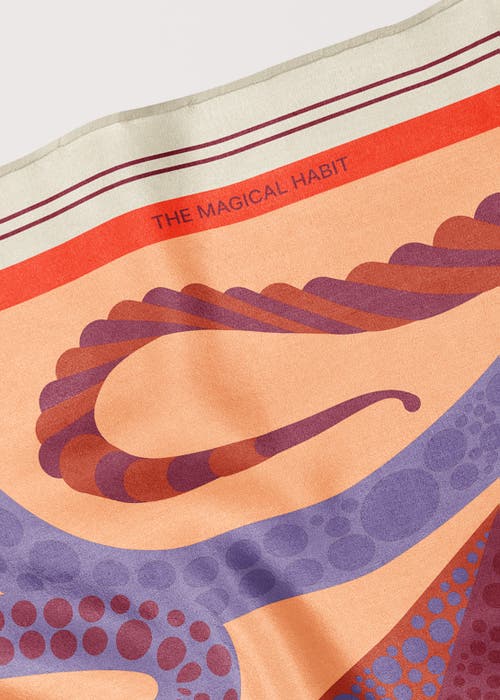 Alas Medium Pure Silk Patterned Scarf