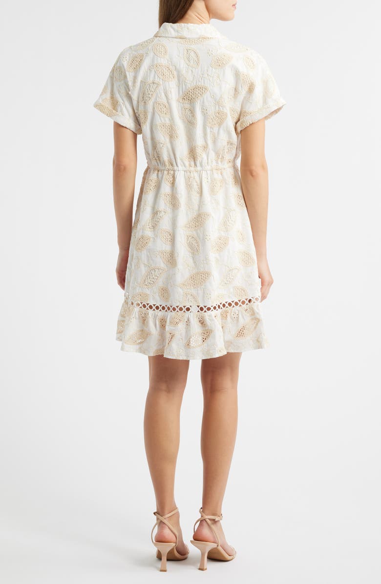 Sam Edelman Embroidered Cotton Shirtdress, Alternate, color, Ivory
