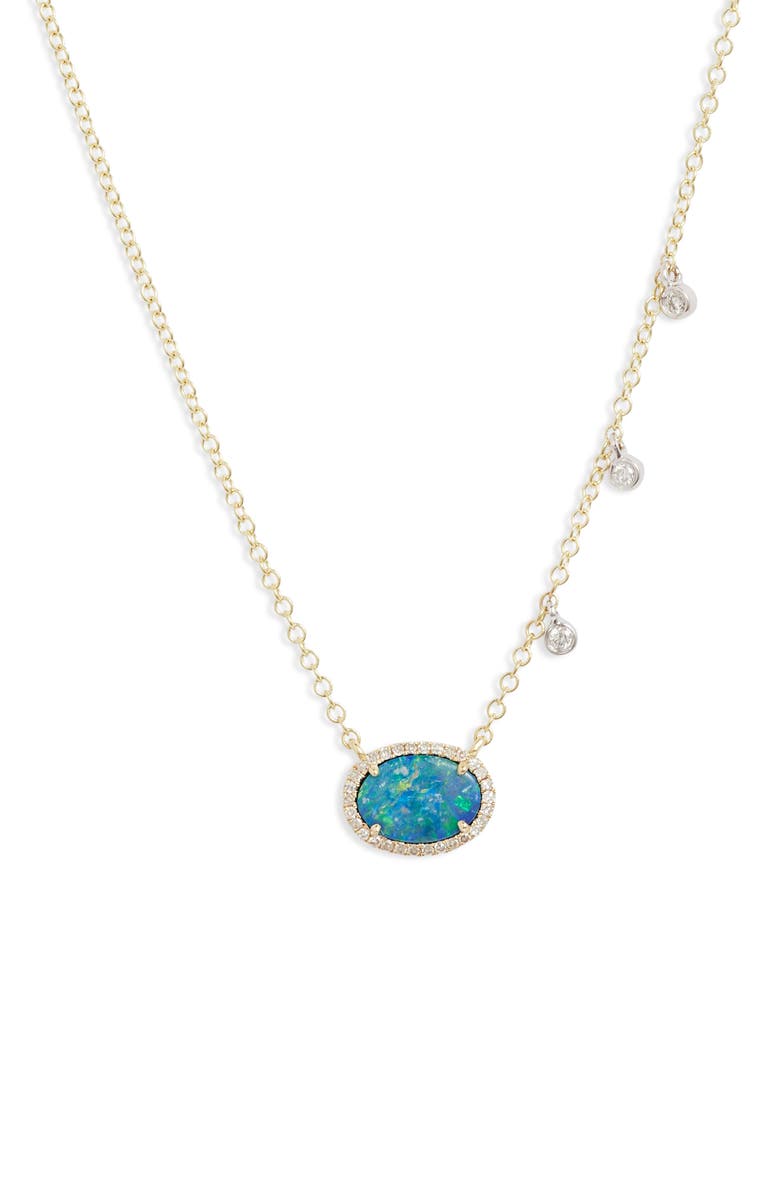 Meira T Opal & Diamond Necklace, Main, color, 
