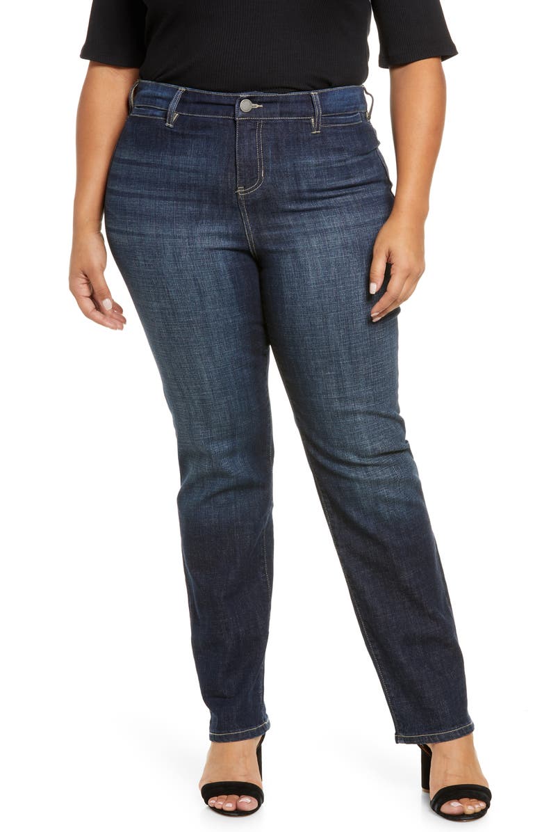 Liverpool Los Angeles Kennedy Welt Pocket High Waist Straight Leg Jeans, Main, color,