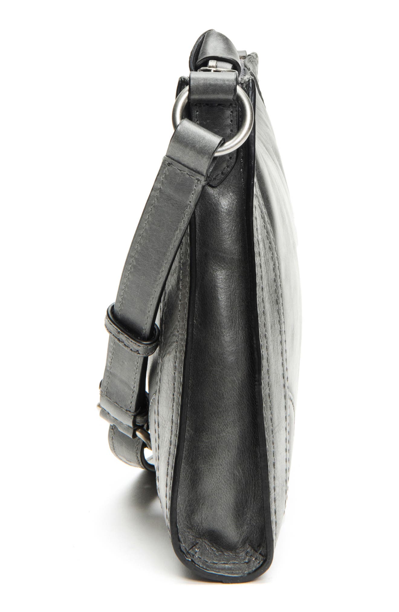 Frye Melissa Leather Crossbody Bag, Alternate, color, Carbon