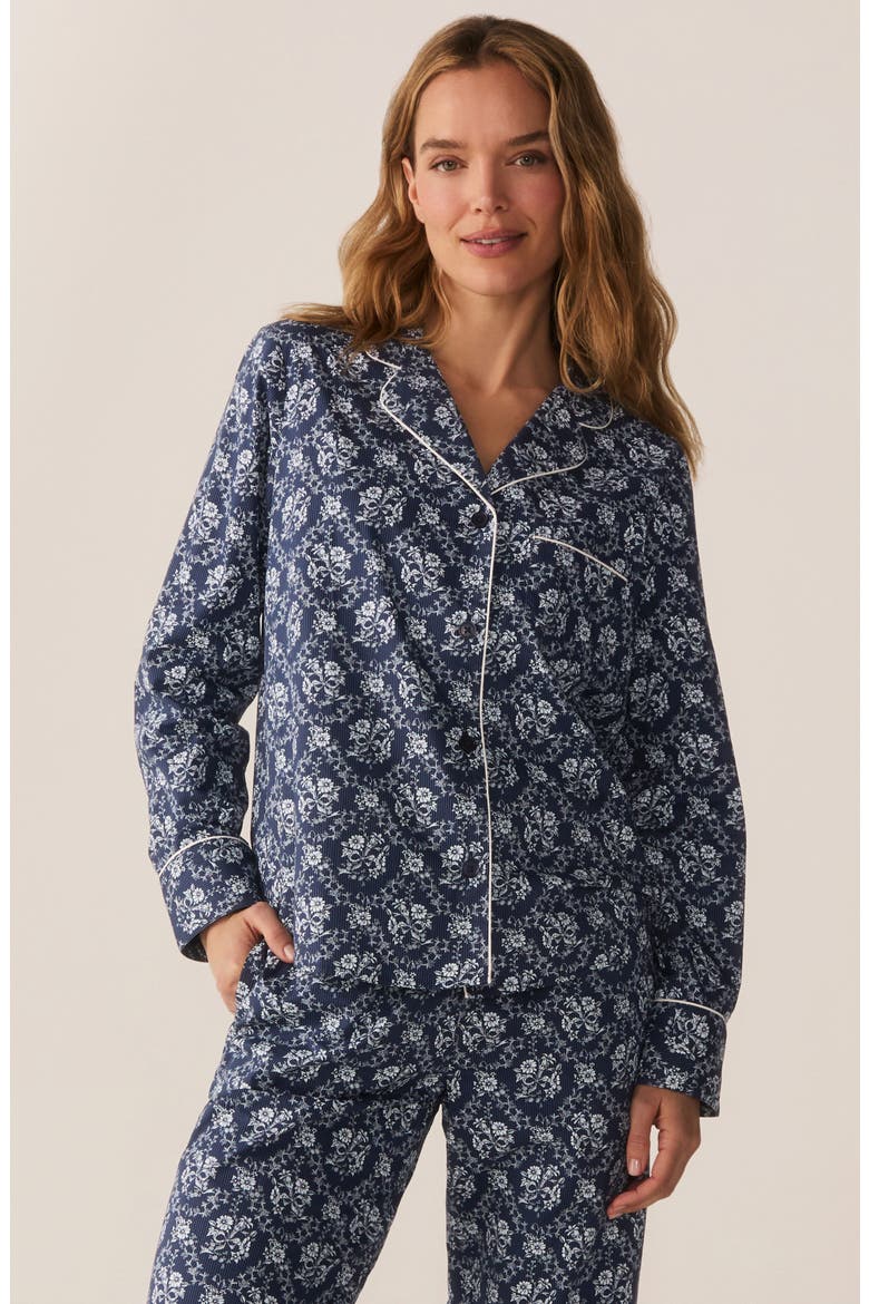 Cotton Poplin Pajama Set, Alternate, color, NAVY