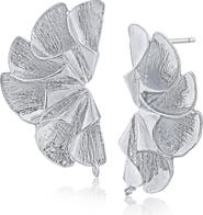 JARDIN Textured Fan Stud Earrings