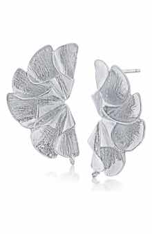 JARDIN Textured Fan Stud Earrings
