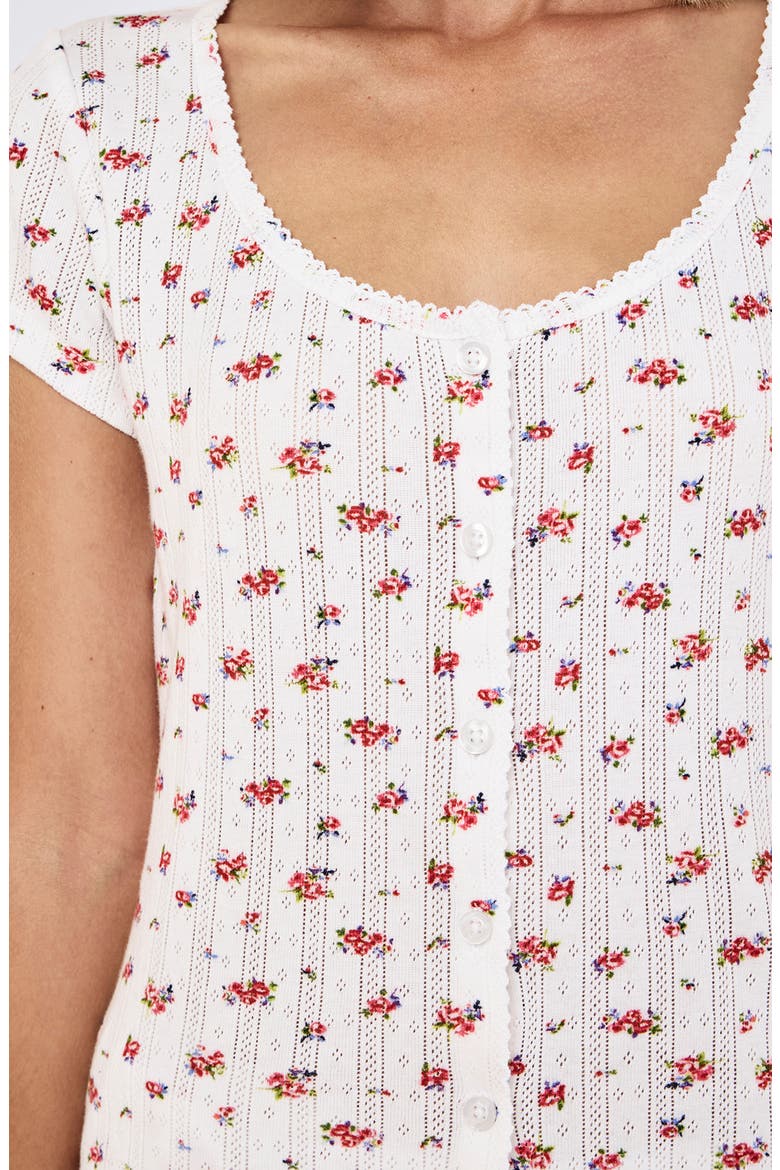 Imogen Pointelle T-Shirt, Alternate, color, POSY FLORAL