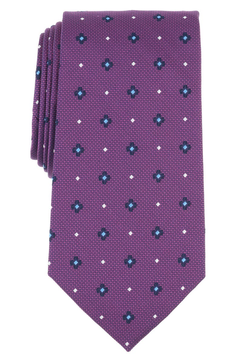 Brooks Brothers Spaced Flower Mini Dot Tie, Main, color, Pink
