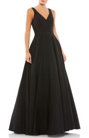 Ieena for Mac Duggal Classic Sleeveless A-Line Gown with Pockets