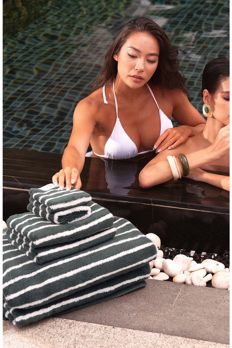 Ultraplush Australian Cotton Luxe 6-piece Towel Set, Alternate, color, Verdant / Ecru