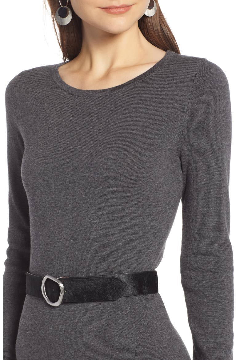Sweater Midi Dress (Nordstrom Exclusive), Alternate, color, GREY MEDIUM CHARCOAL HEATHER