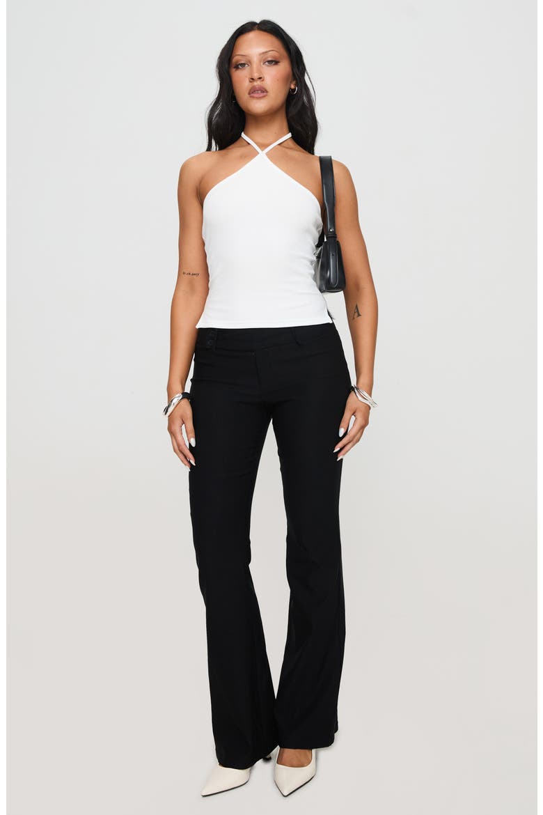 Baseline Rib Stretch Cotton Halter Top, Alternate, color, WHITE
