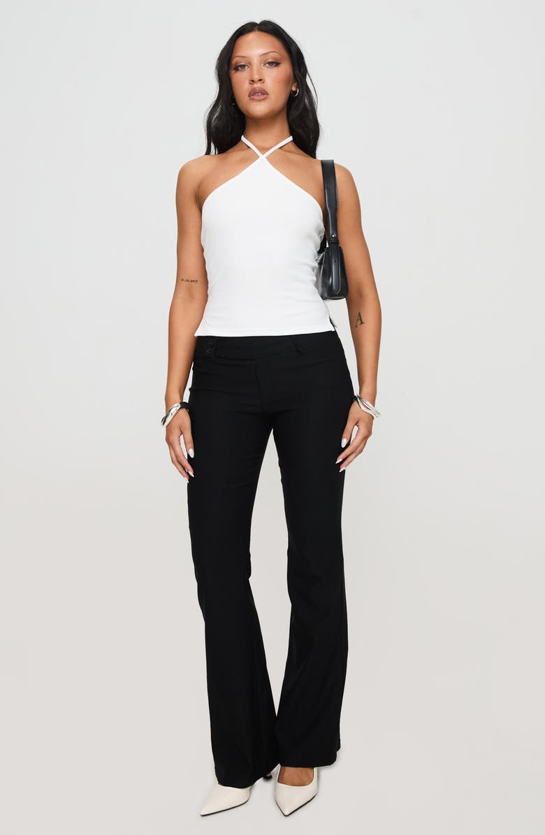 Princess Polly Baseline Rib Stretch Cotton Halter Top, Alternate, color, White