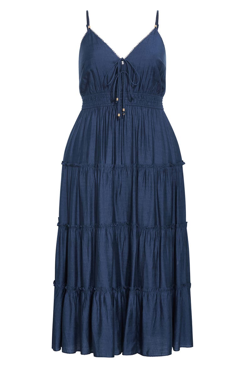 Aiza Midi Sundress, Alternate, color, PETROL