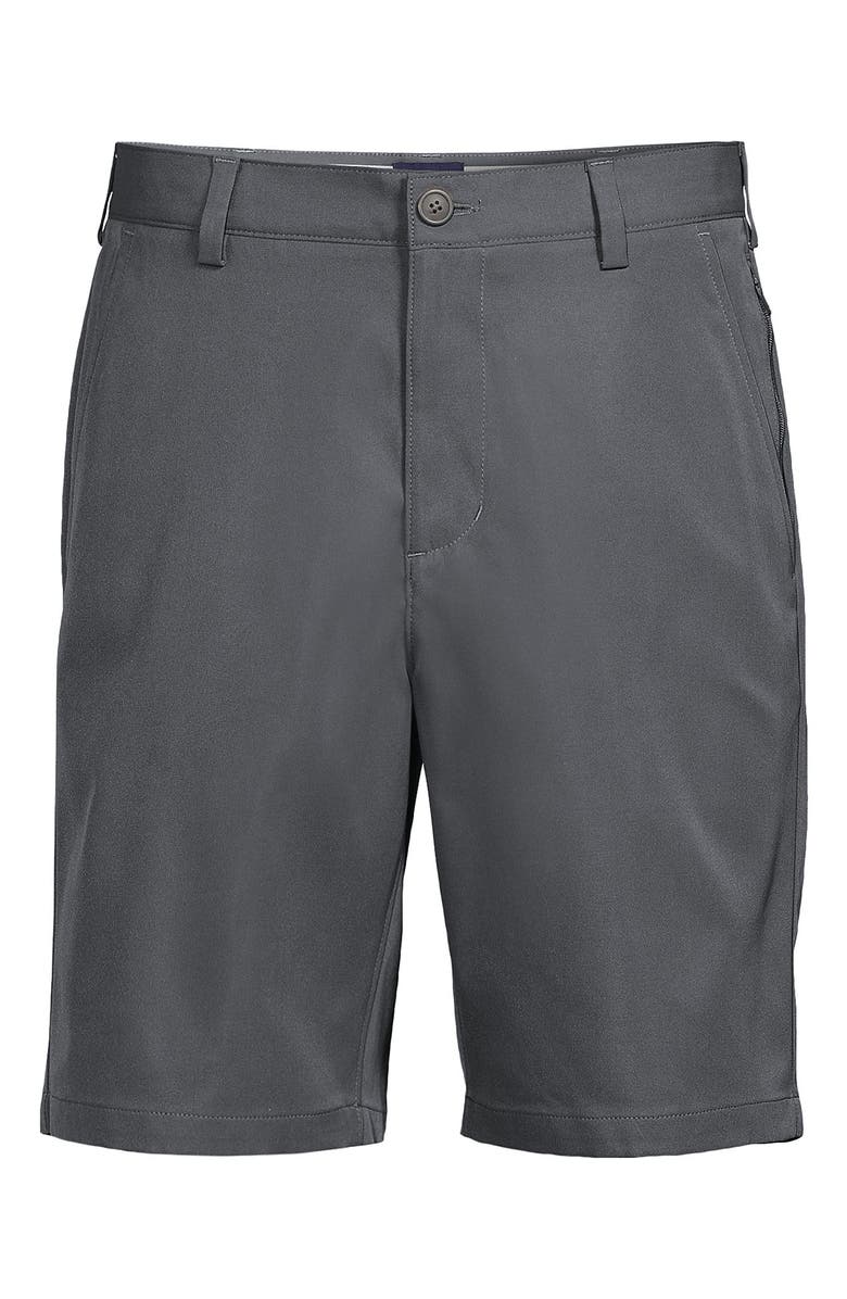Lands' End School Uniform  Active Chino Shorts, Alternate, color, Arctic Gray