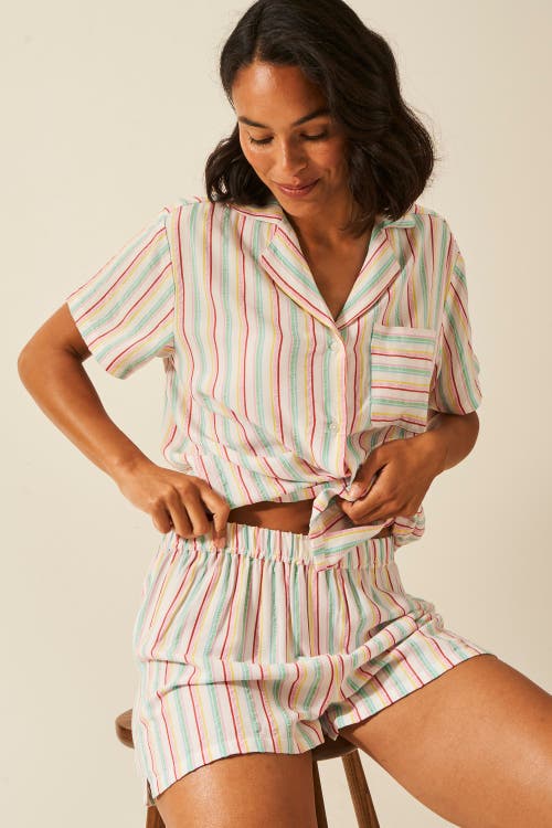 Stripe & Stare Seersucker Short Pj Bottoms
