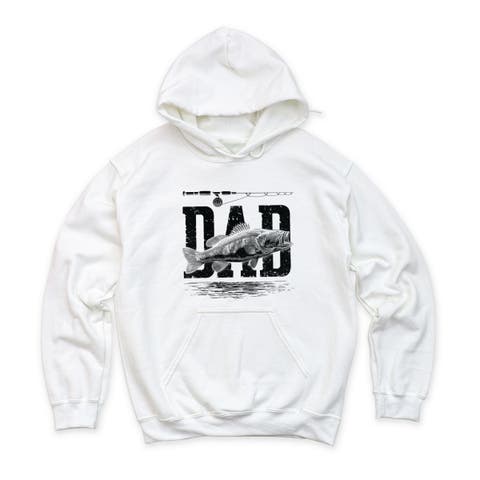 Dad Fishing Distressed Hoodie