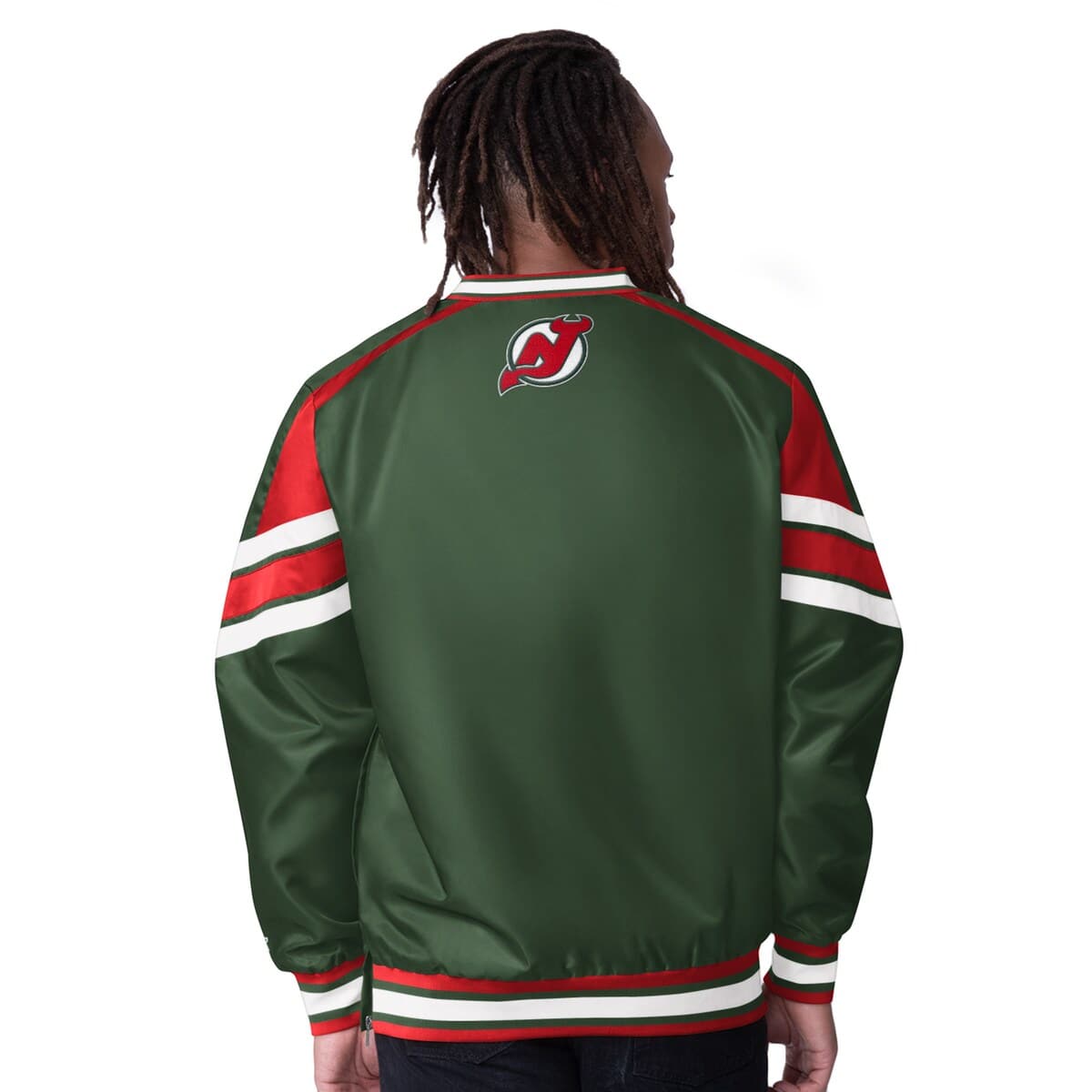 Men's Starter  Green New Jersey Devils Reliver I V-Neck Pullover Jacket - image 2