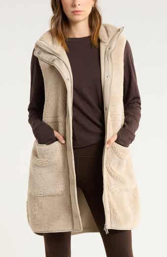 Zella Longline Faux Shearling Vest