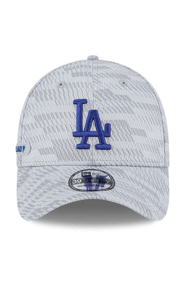 New Era Men's New Era Gray Los Angeles Dodgers 2025 MLB Clubhouse 39THIRTY Flex Hat, Alternate, color, 