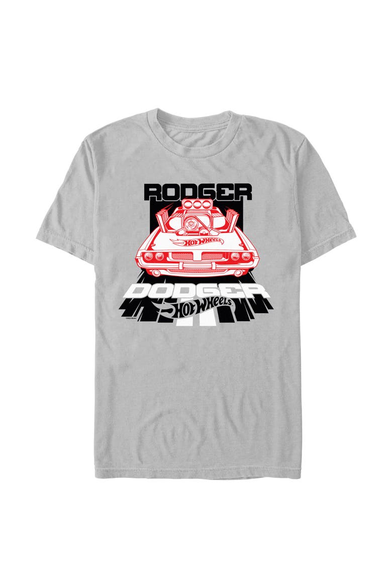 Men's Hot Wheels Bold Rodger Dodger  Graphic T-Shirt, Main, color, Ice Grey