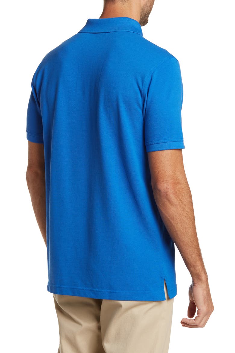 Solid Short Sleeve Polo, Alternate, color, BRIGHT BLUE