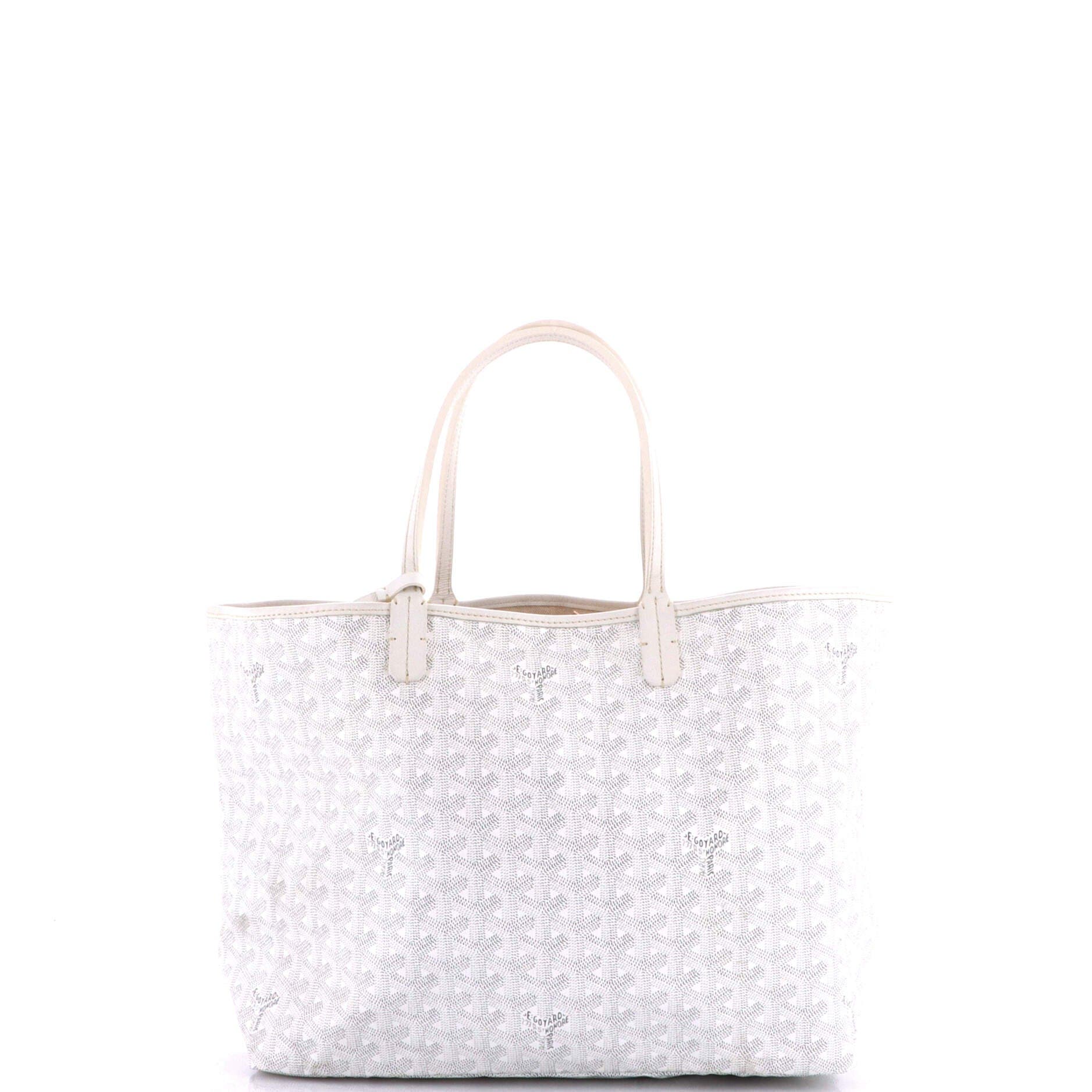 Pre-Owned Goyard Saint Louis Tote Coated Canvas PM, Alternate, color, White