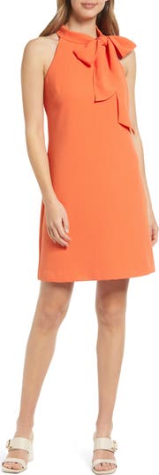 Tie Neck A-Line Dress
