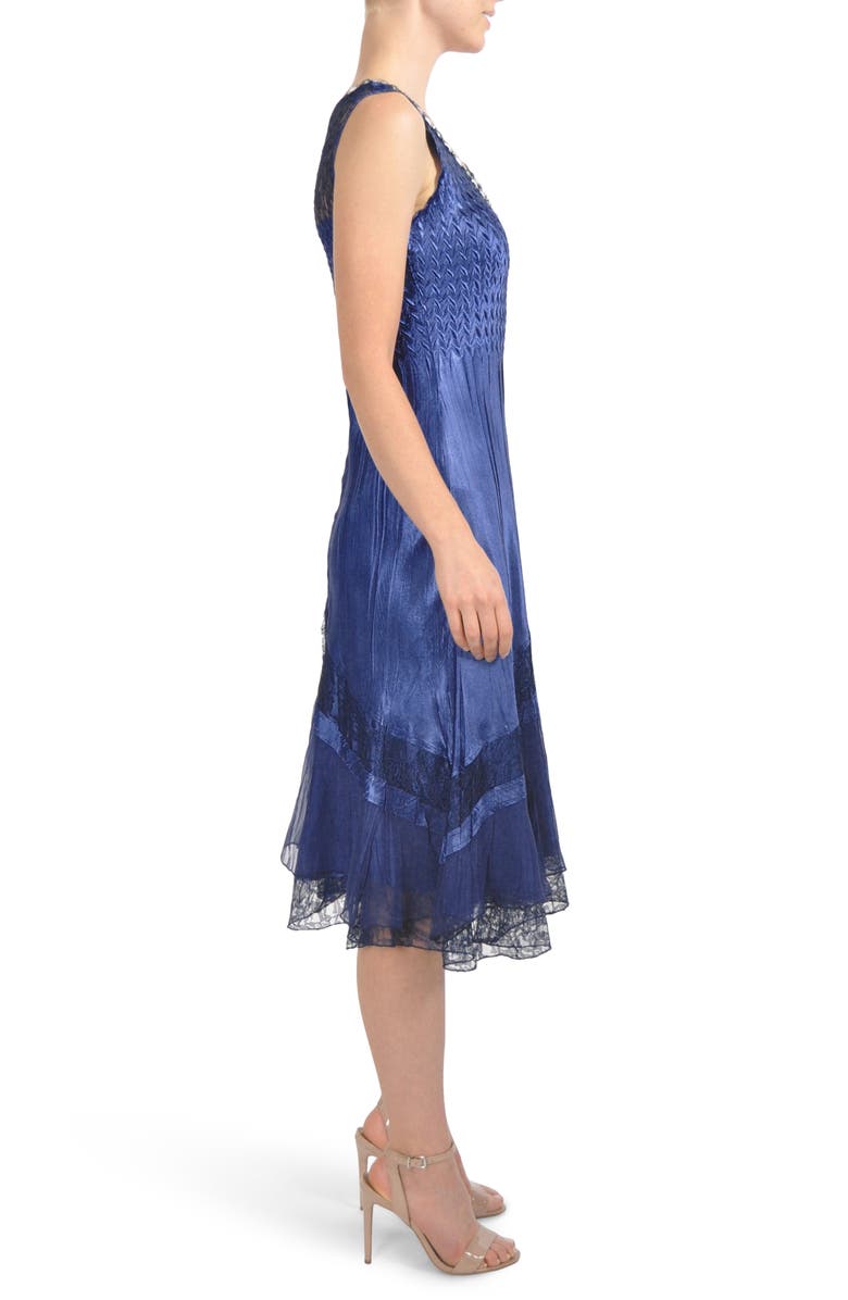 Komarov Embellished Lace Trim Dress with Jacket, Alternate, color, 