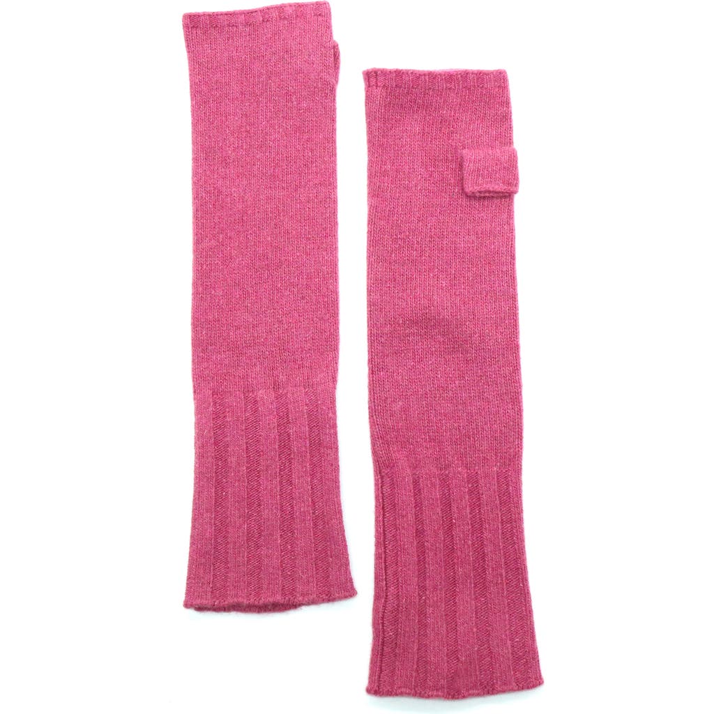 Portolano Cashmere Fingerless Gloves In Pink