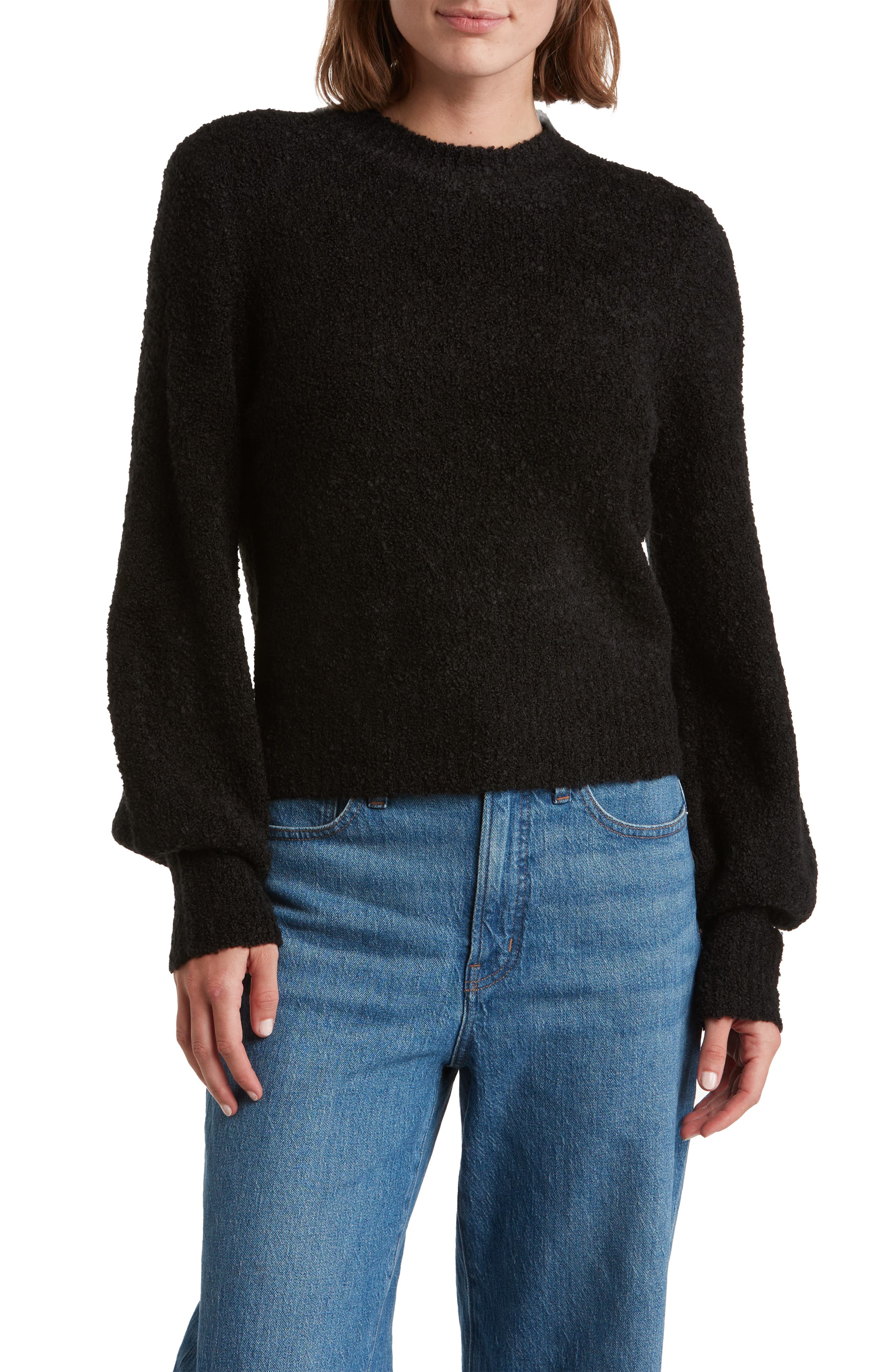BY DESIGN Jane Crop Balloon Sleeve Sweater