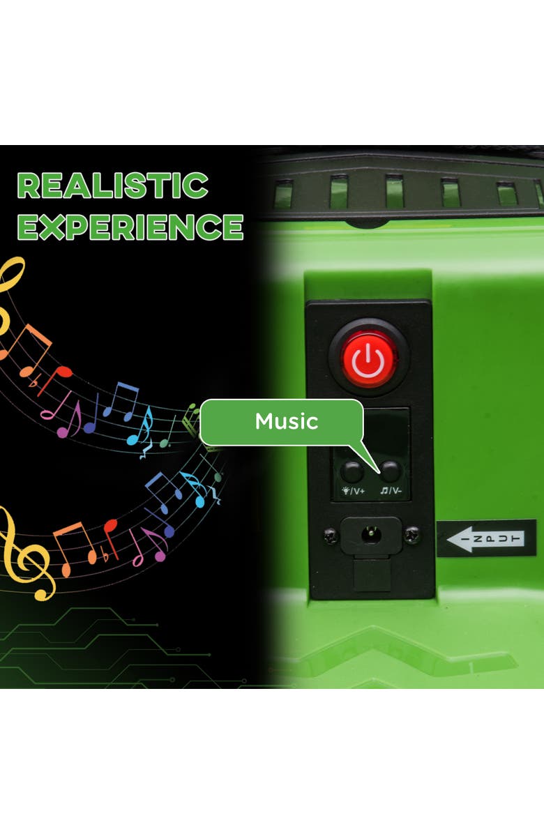 Aosom 12V Kids Electric Sports Car with Parent Remote, Bluetooth, Horn, Music, LED, Alternate, color, Green