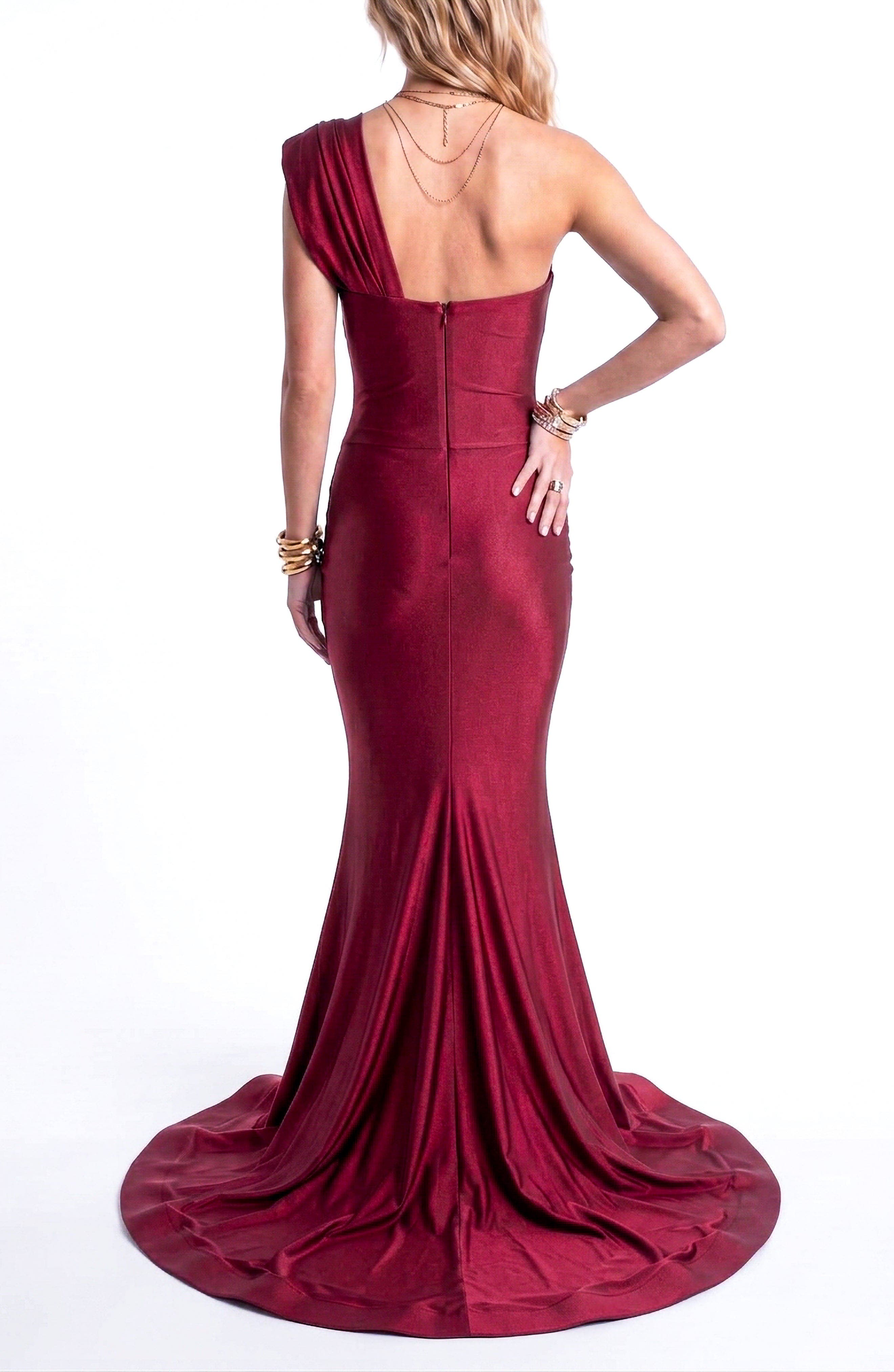 Jessica Angel One-Shoulder Soft Draped Mermaid Gown (Women) | Nordstrom