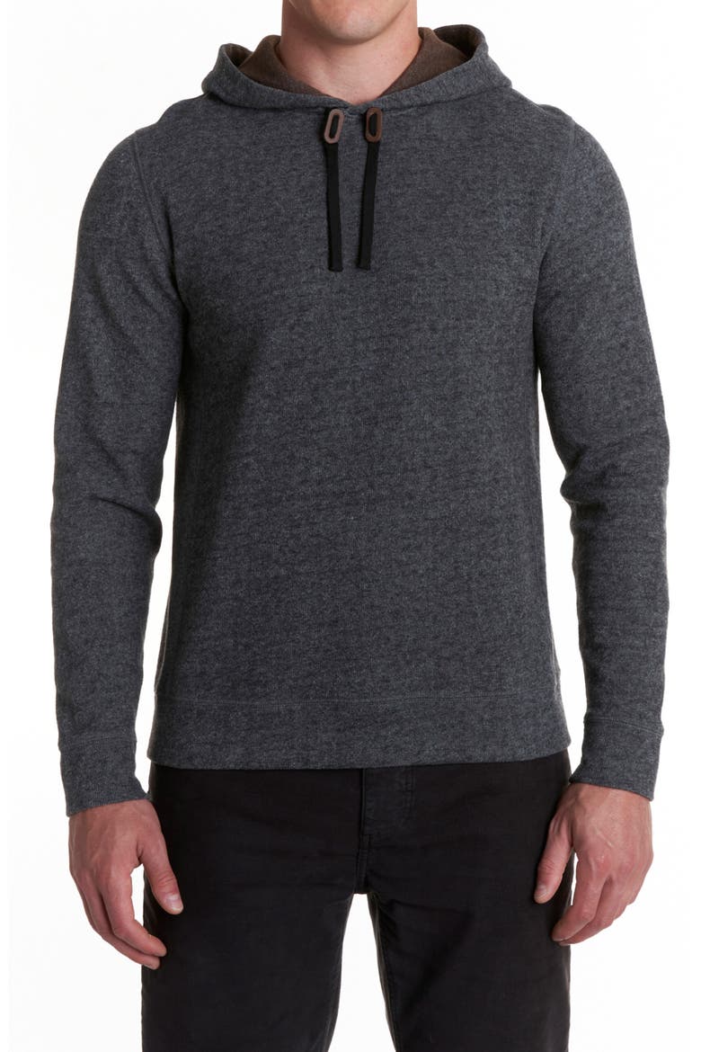 Cotton Blend Hoodie Sweatshirt, Main, color, BLACK