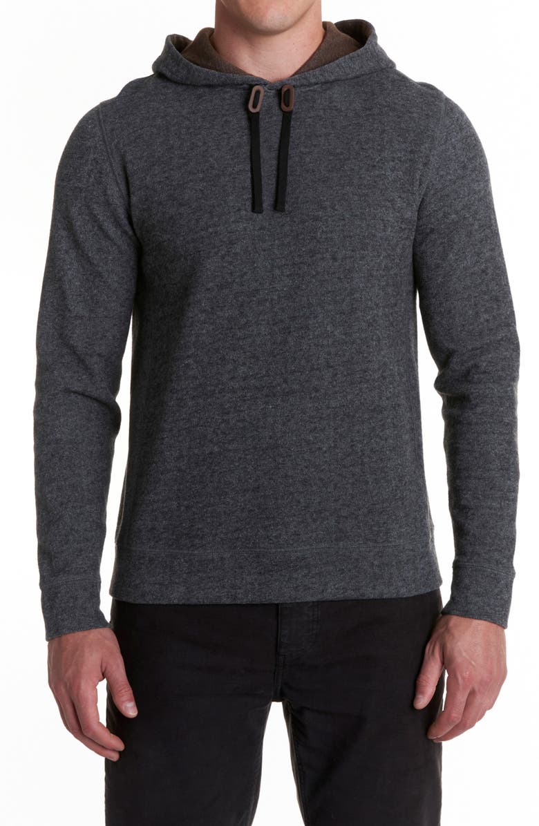 Billy Reid Cotton Blend Hoodie Sweatshirt, Main, color, Black