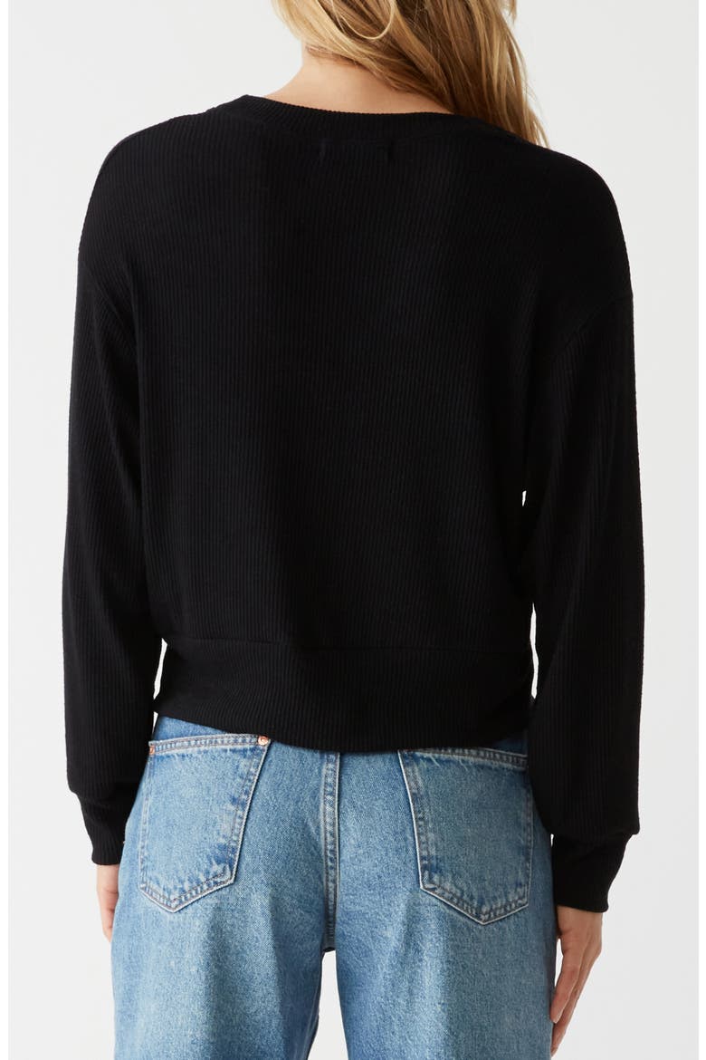 Ilsa Rib Knit Cardigan, Alternate, color, BLACK