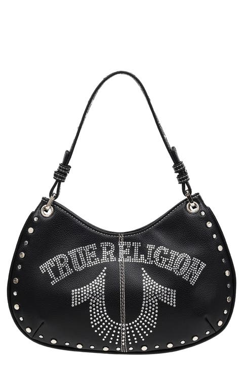 Studded Horseshoe Shoulder Bag